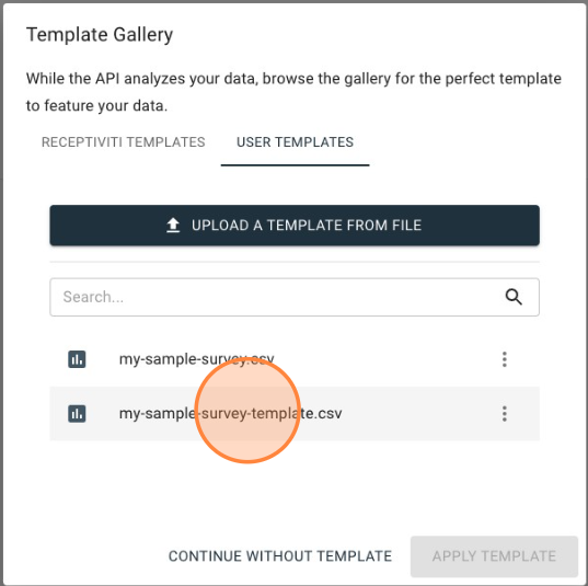select user template