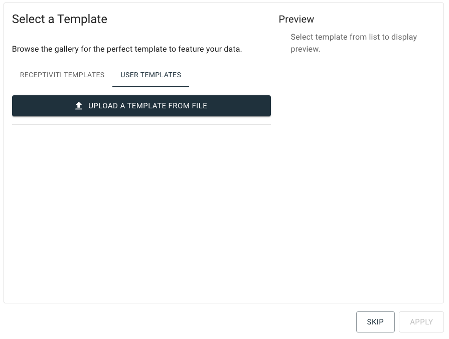 user template gallery